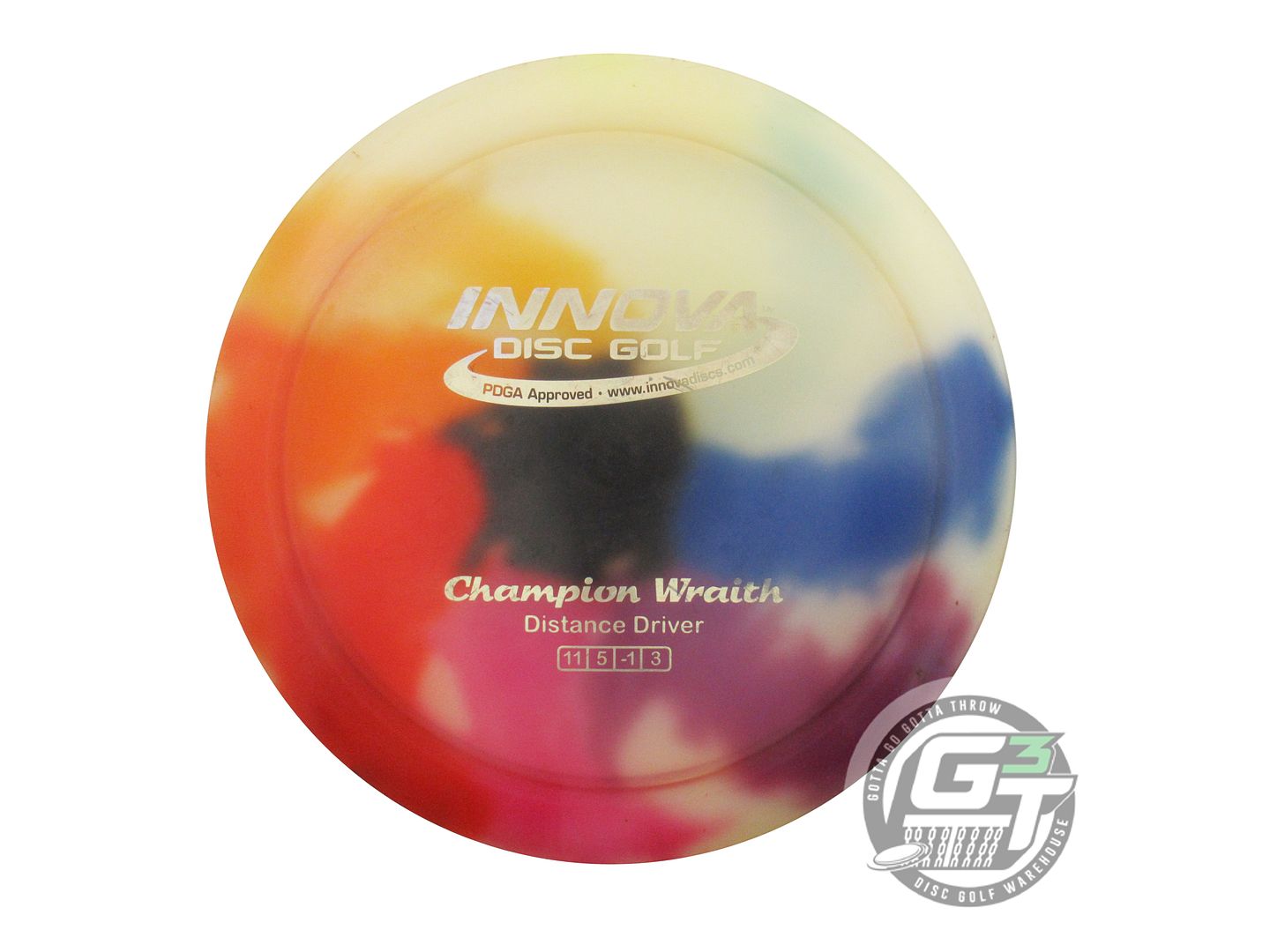 USED Innova I-DYE Champion Valkyrie 175g Rainbow Pinwheel Distance Driver Disc