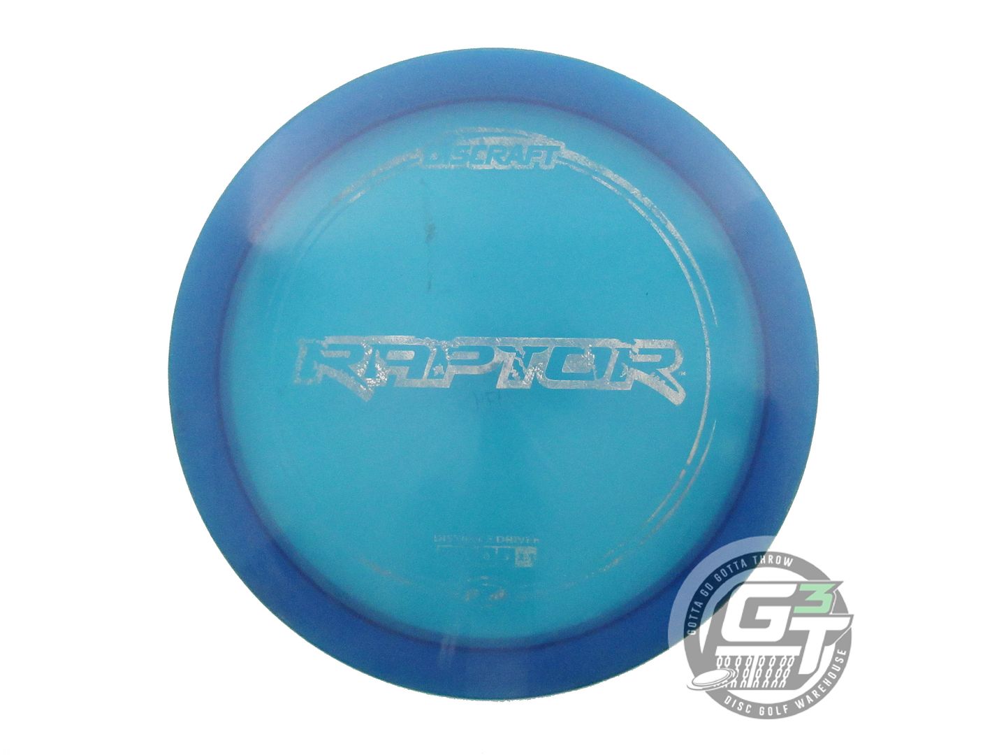 USED Discraft Z Raptor 174g Blue Silver Holo Foil Distance Driver Golf Disc