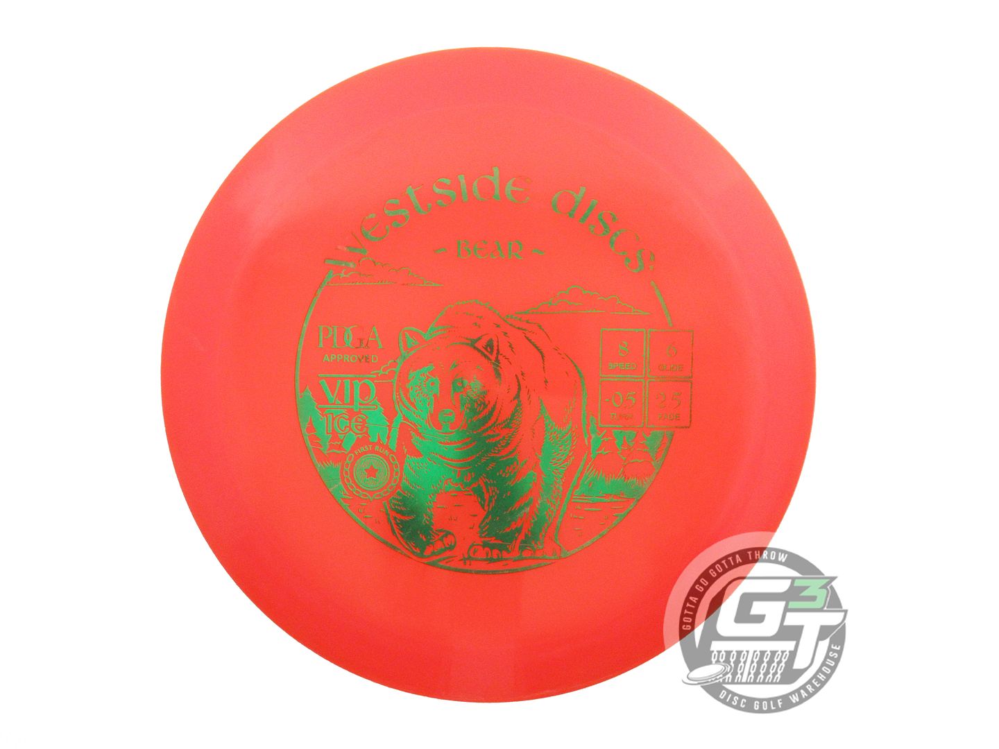 USED Westside Discs VIP Ice Bear 171g Orange Green Foil Fairway Driver Golf Disc