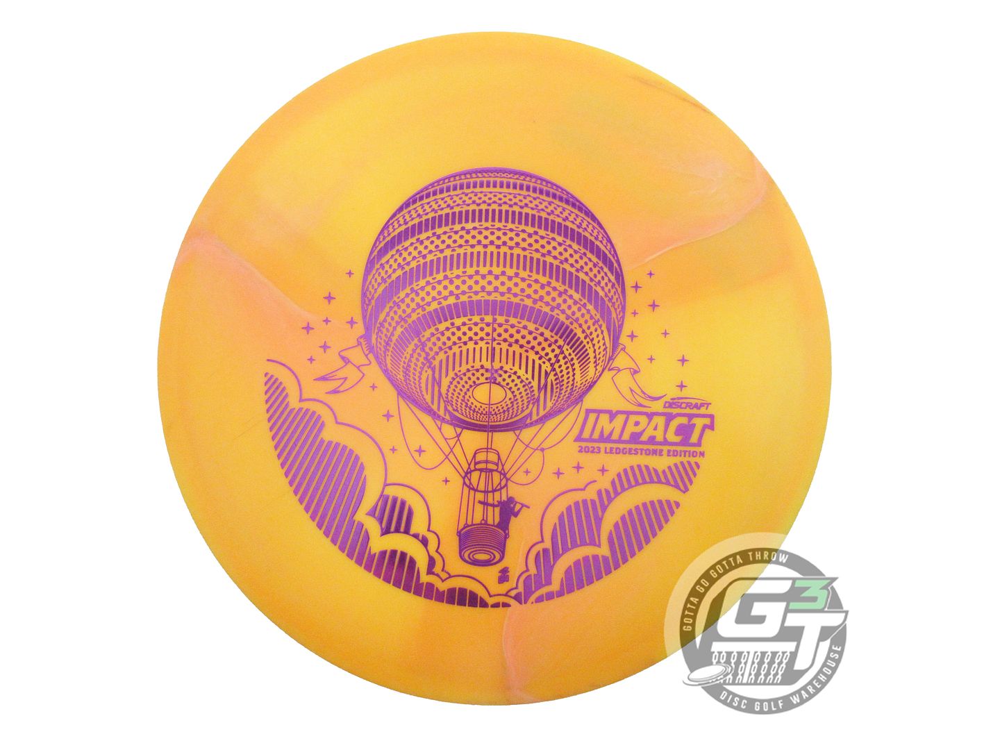 USED Discraft [LEDGESTONE] ESP Impact 178g Orange Purple Foil Driver Golf Disc