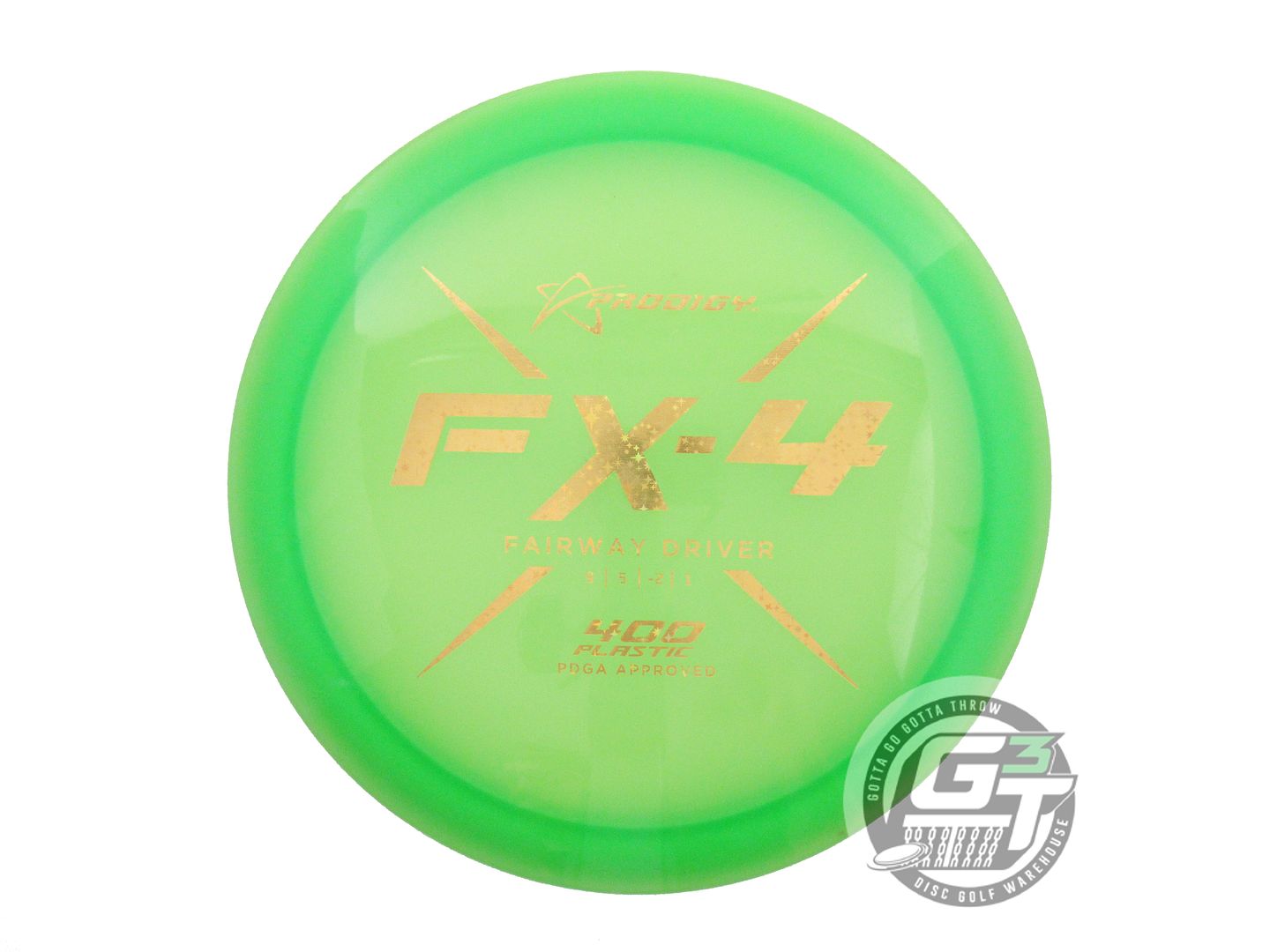 USED Prodigy Discs 400 FX4 173g Green Gold Star Foil Fairway Driver Golf Disc