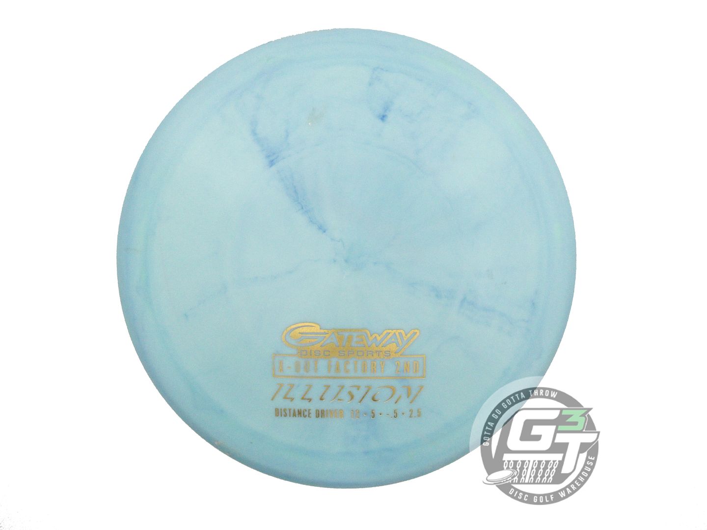 USED Gateway X-OUT Diamond Illusion 176g Sky Blue Distance Driver Golf Disc