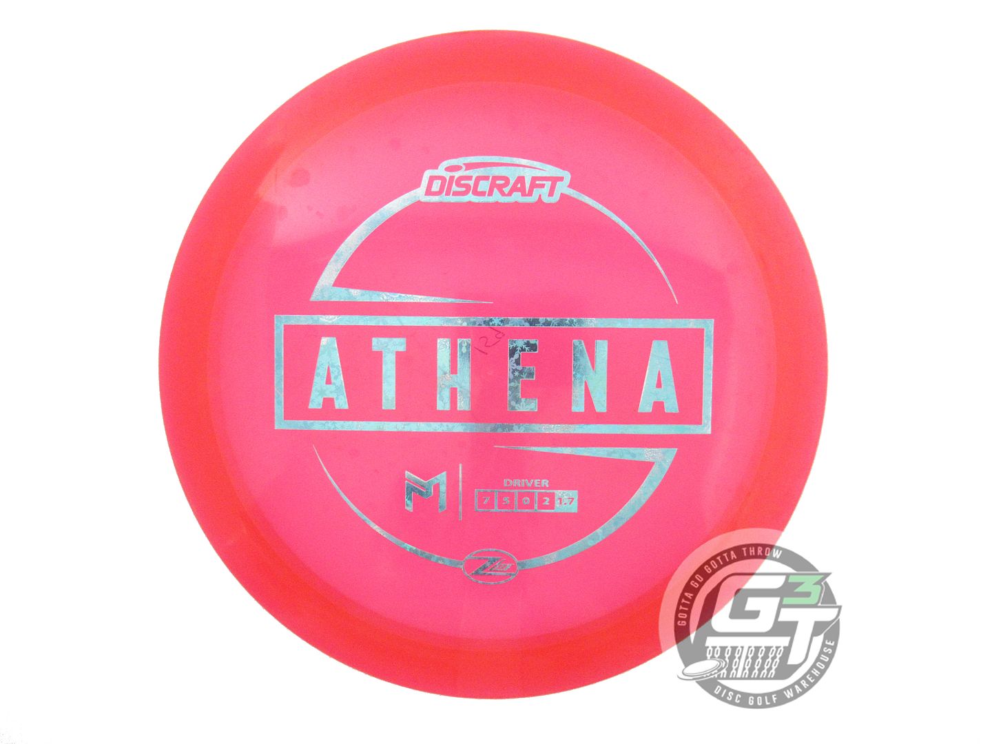 USED Discraft [McBETH] Z Lite Athena 159g Red Snowflake Foil Driver Golf Disc