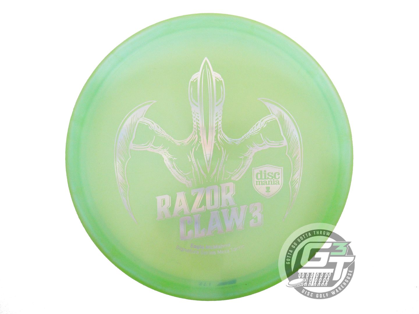 USED DiscMania RAZOR CLAW 3 Meta Tactic 171g Lime Gold Holo Foil Putter Disc
