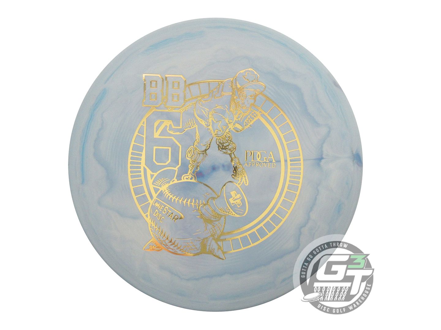 NOS Lone Star [ARTIST] Delta 1 BB6 158g Blue Gold Foil Midrange Golf Disc