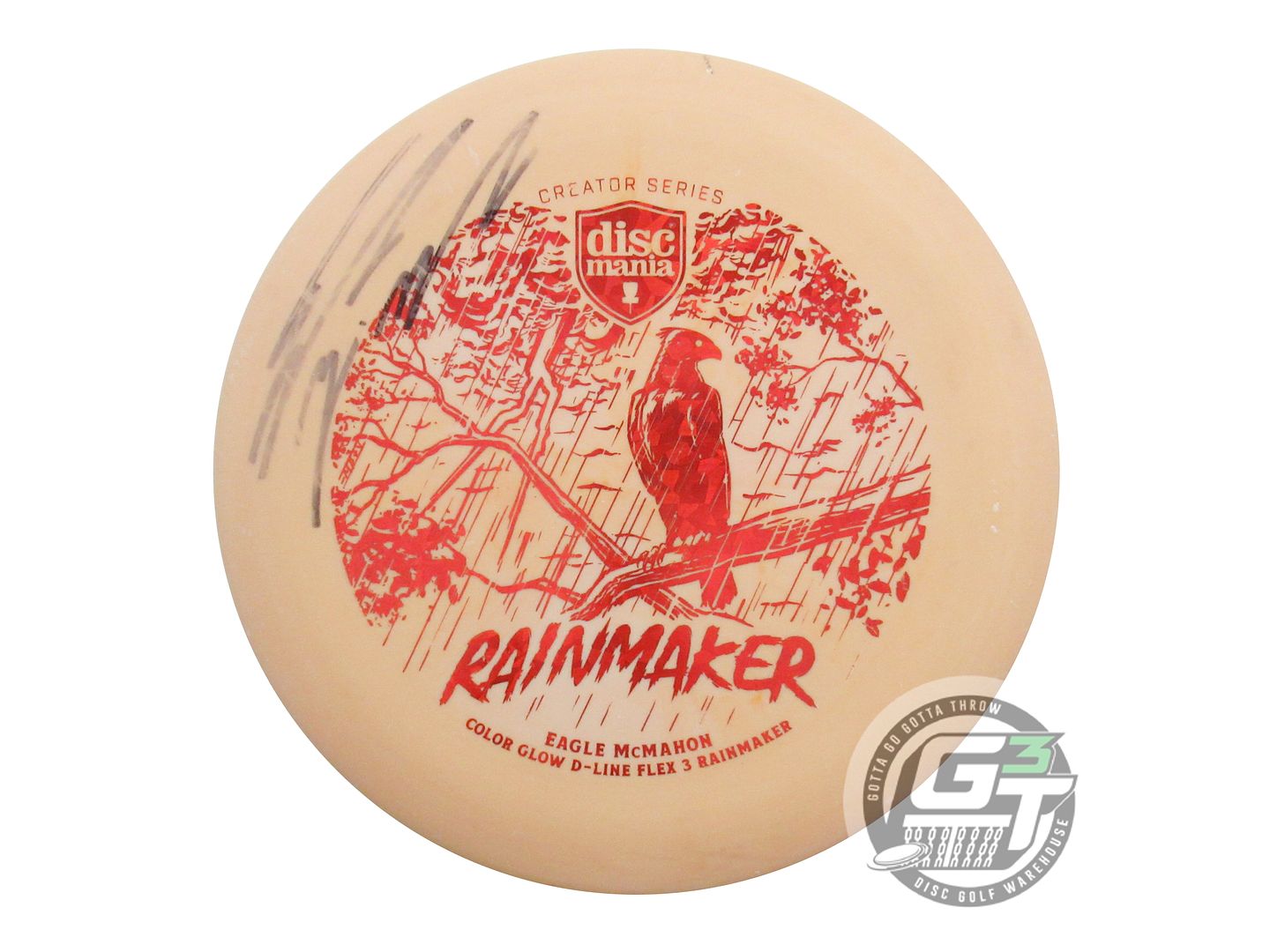 USED DiscMania Glow D-Line Flex 3 Rainmaker 173g Orange Red Foil Putter Disc