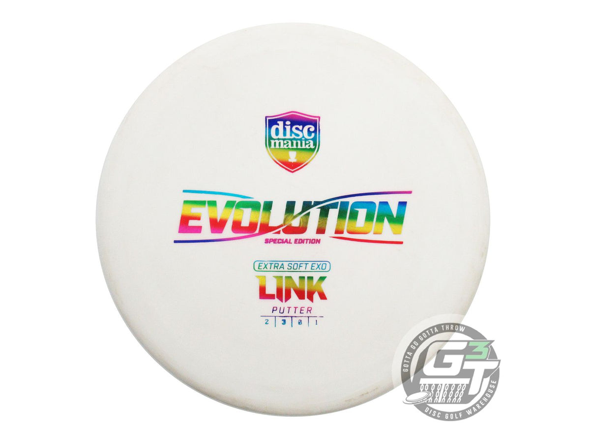 USED DiscMania Exo Extra Soft Link 174g White Rainbow Foil Putter Golf Disc