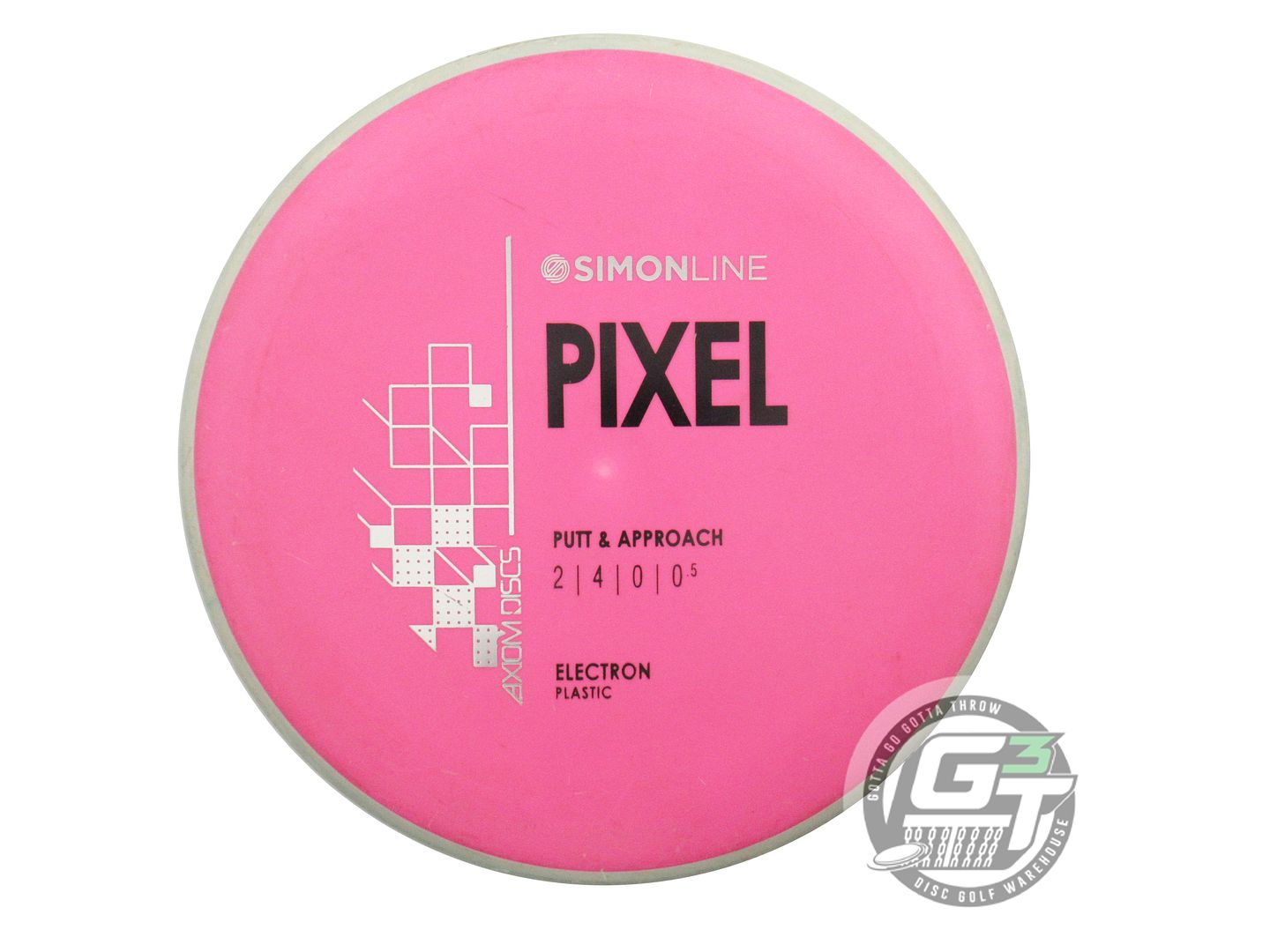 USED Axiom Discs [LIZOTTE] Electron Pixel 173g Pink Cream Rim Putter Golf Disc