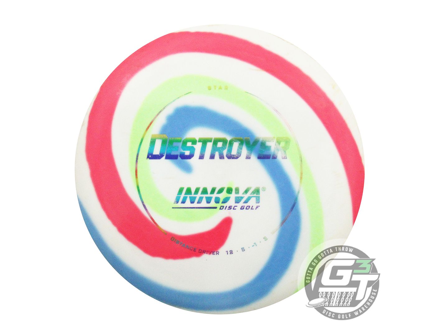 USED Innova I-DYE Star Destroyer 169g Spiral Burst Distance Driver Golf Disc