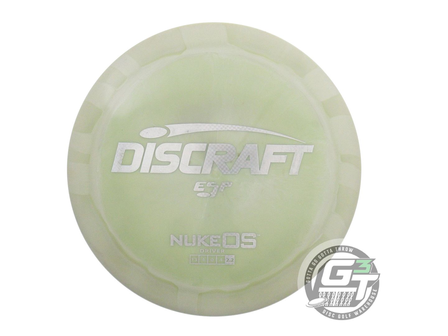 USED Discraft ESP Nuke OS 178g Olive Silver Weave Foil Distance Driver Golf Disc