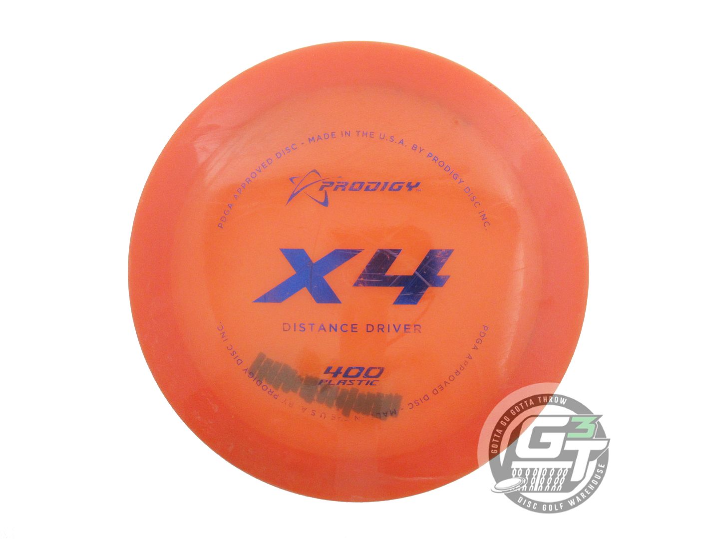 USED Prodigy Discs 400 X4 174g Orange Blue Foil Distance Driver Golf Disc