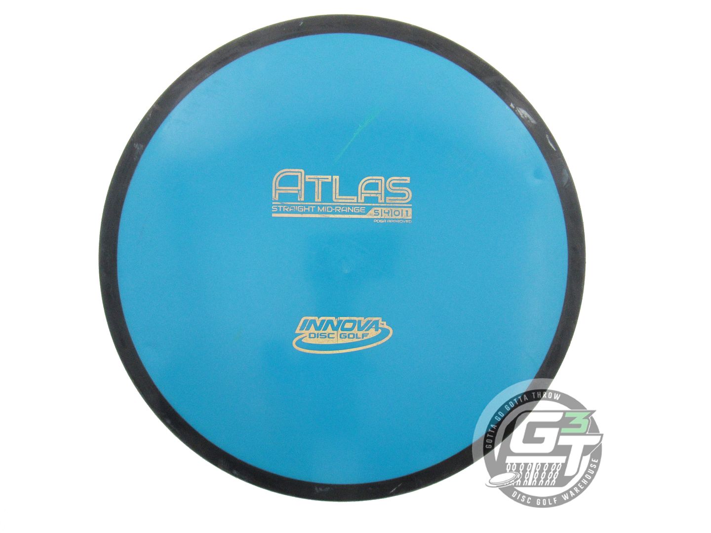 USED Innova Star Atlas 169g Teal Gold Holo Black Rim Midrange Golf Disc
