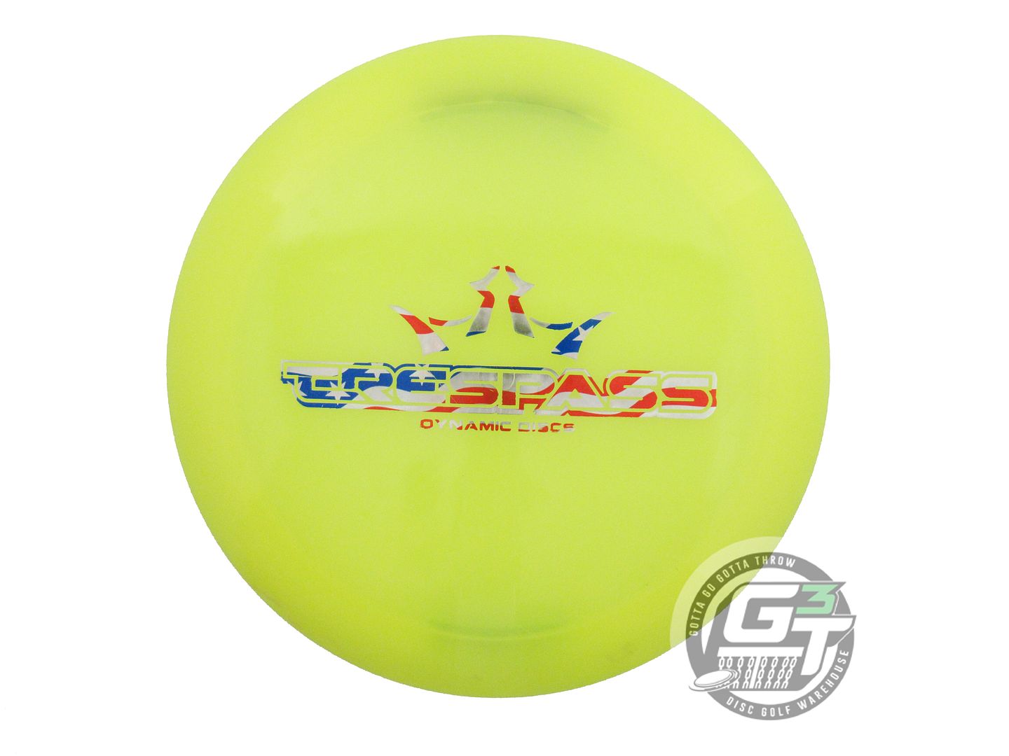 USED Dynamic Discs Lucid Trespass 174g Yellow Flag Foil Distance Driver Disc