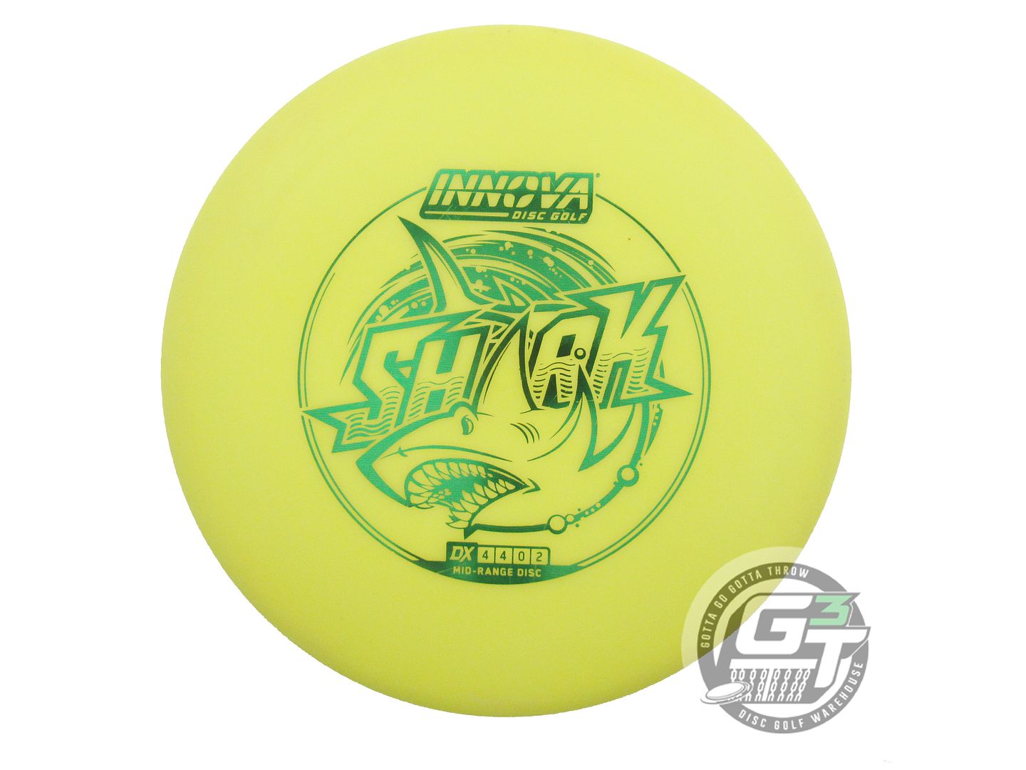 USED Innova DX Shark 145g Yellow Green Foil Midrange Golf Disc