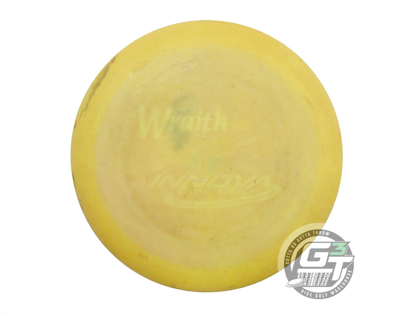 USED Innova Pro Wraith 172g Yellow Wiped Stamp PFN Distance Driver Golf Disc