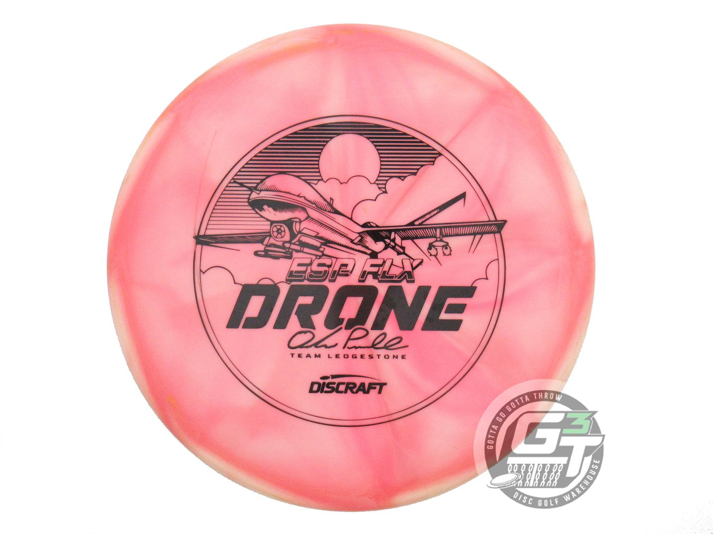 USED Discraft [PRESNELL] ESP FLX Drone 178g Pink Black Stamp Midrange Golf Disc