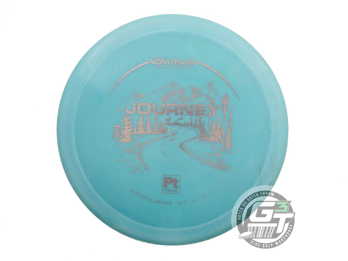 USED Gateway Platinum Journey 176g Teal Gray Laser Foil Distance Driver Disc
