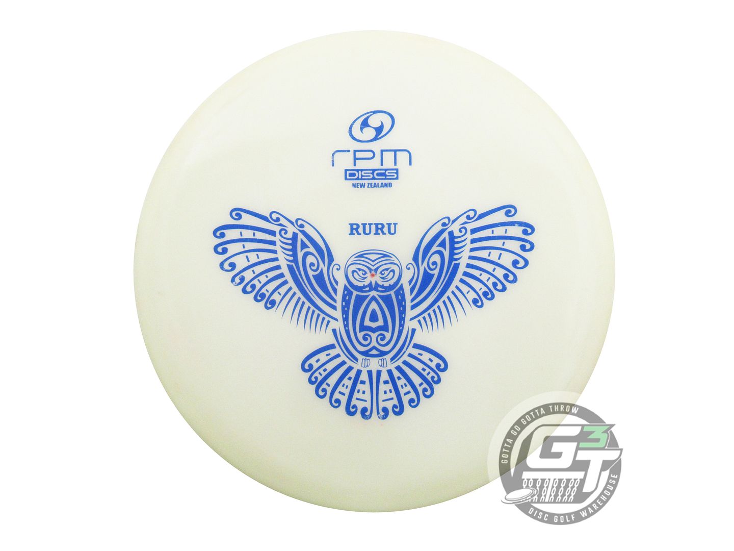 USED RPM Discs Glow Atomic Ruru 175g Blue Stamp Putter Golf Disc