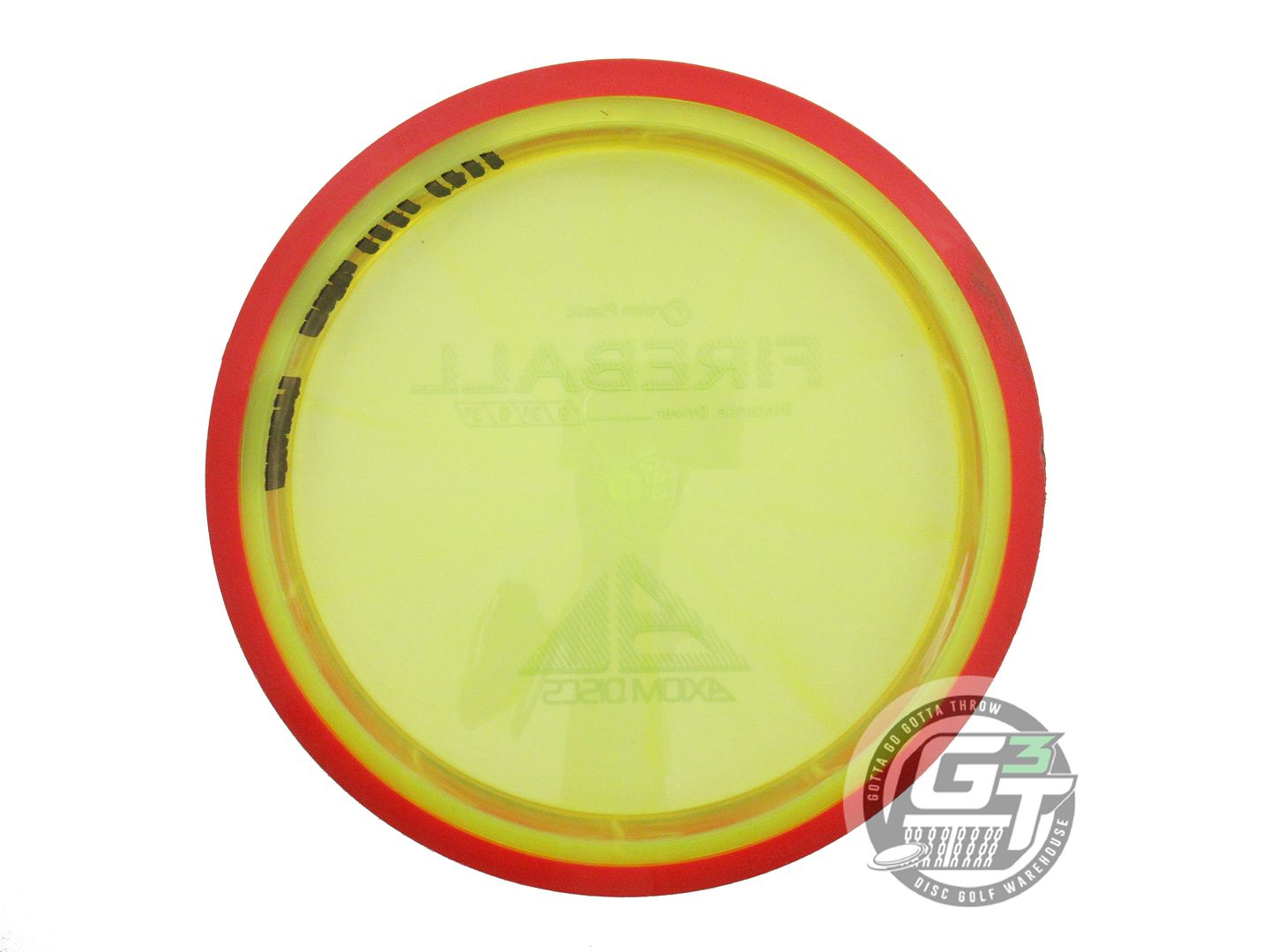 USED Axiom Discs Proton Fireball 168g Yellow Red Rim Distance Driver Golf Disc