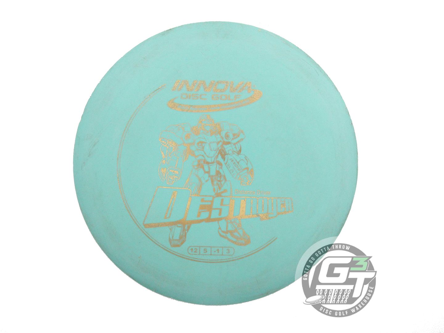 USED Innova DX Destroyer 164g Seafoam Gold Foil Distance Driver Golf Disc