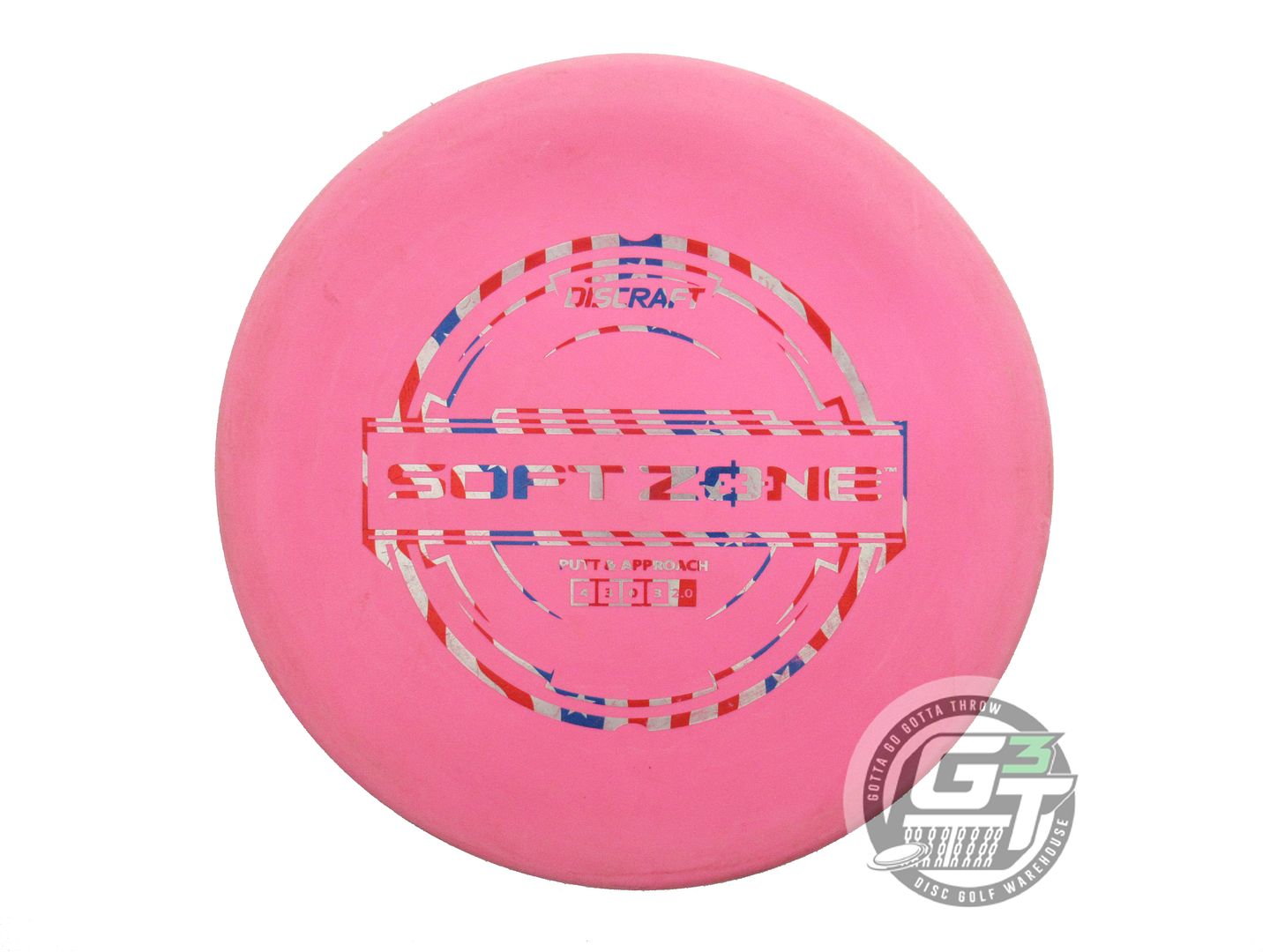 USED Discraft Putter Line Soft Zone 174g Pink Flag Foil Putter Golf Disc