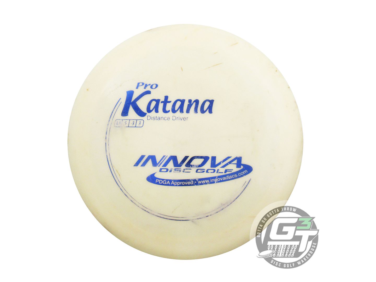 USED Innova Pro Katana 172g Ivory Blue Foil Distance Driver Golf Disc