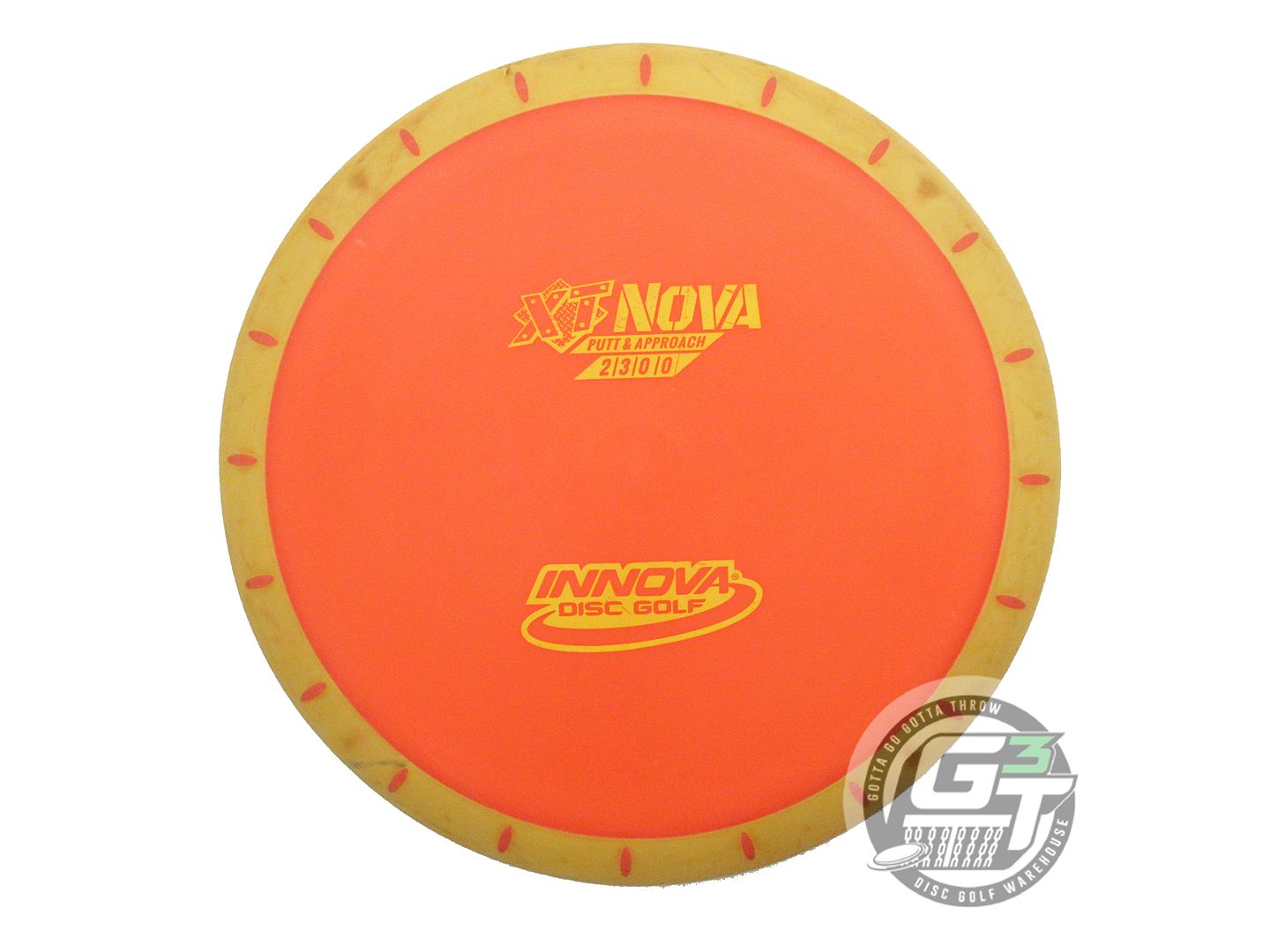 USED Innova XT Nova 168g Orange Yellow Stamp Yellow Rim Putter Golf Disc