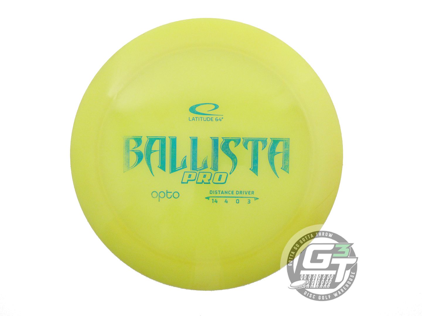 USED Latitude 64 Opto Ballista Pro 169g Yellow Teal Foil Distance Driver Disc