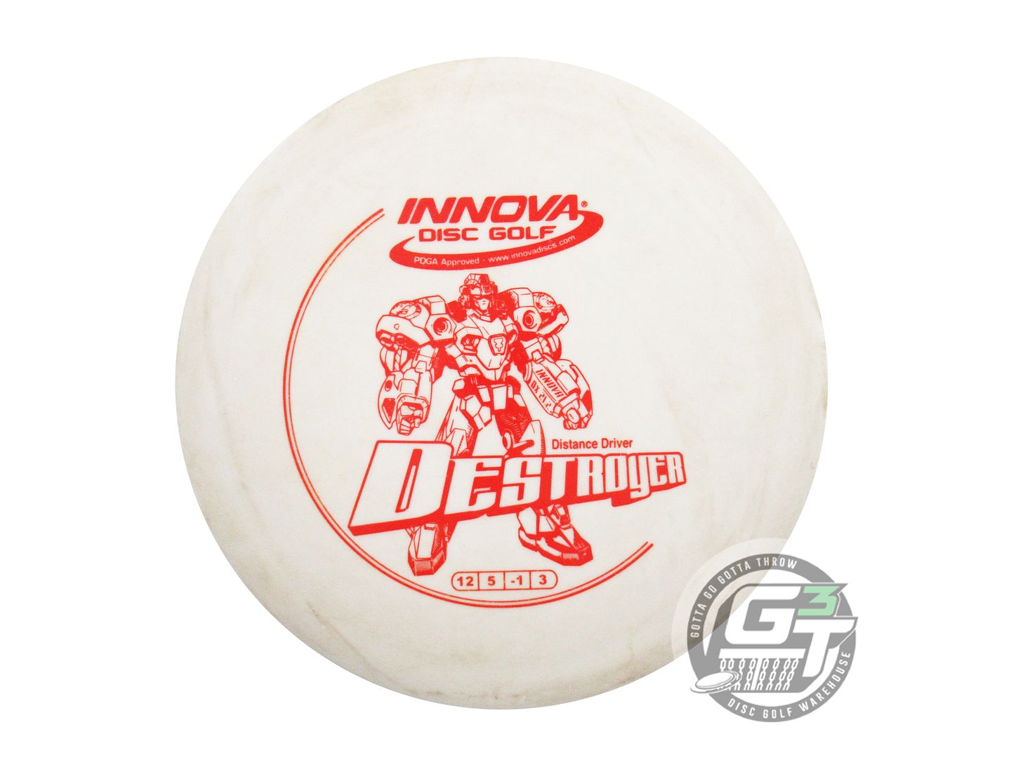 USED Innova DX Destroyer 169g White Red Stamp Distance Driver Golf Disc