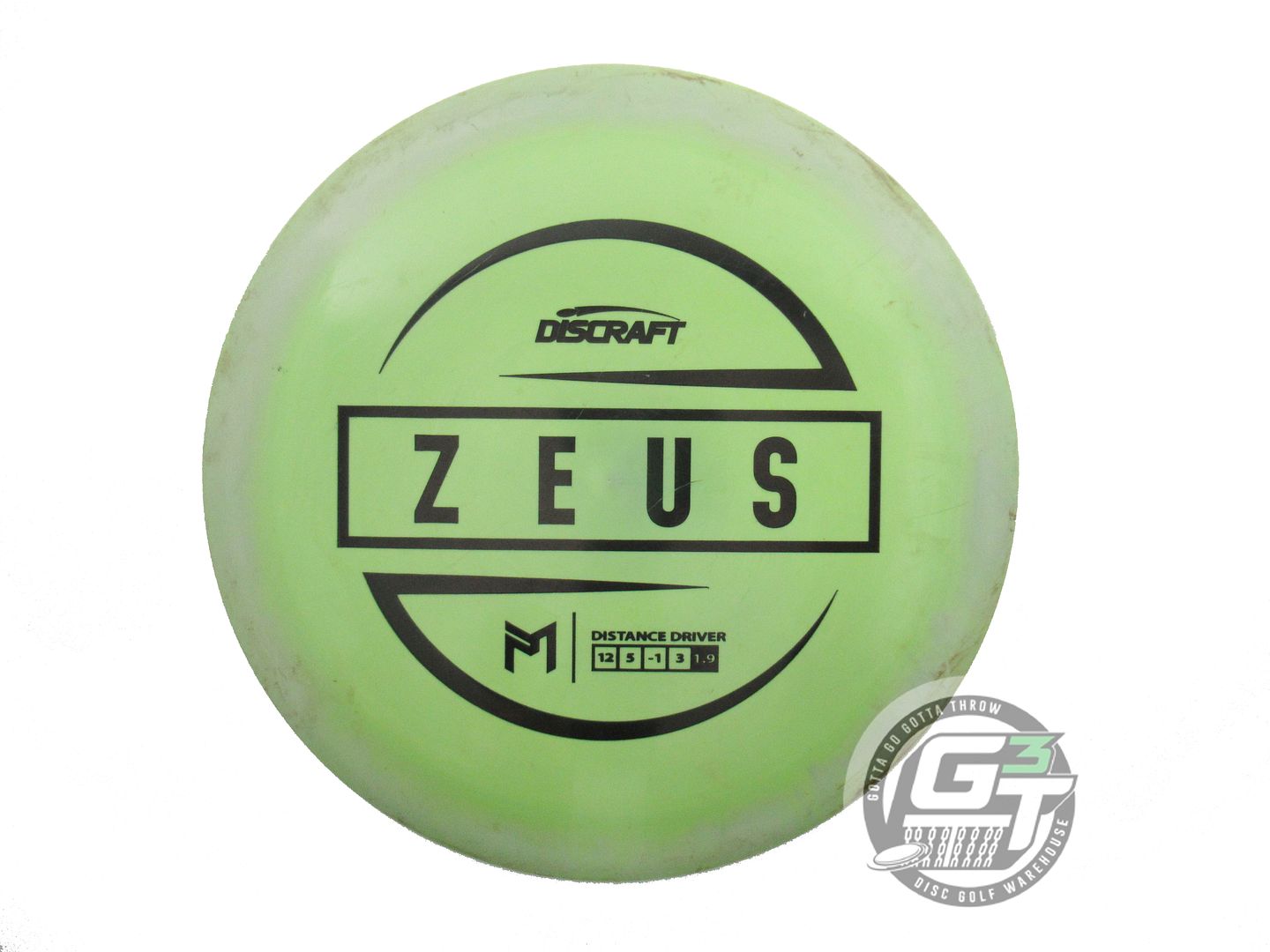 USED Discraft [McBETH] ESP Zeus 175g Olive-Sage Black Stamp Driver Golf Disc