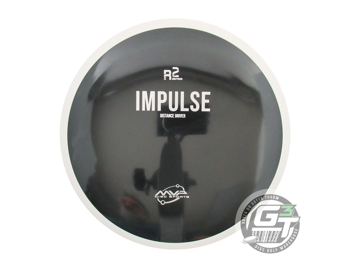 NOS MVP Disc Sports R2 Neutron Impulse 171g Black White Rim Distance Driver Disc