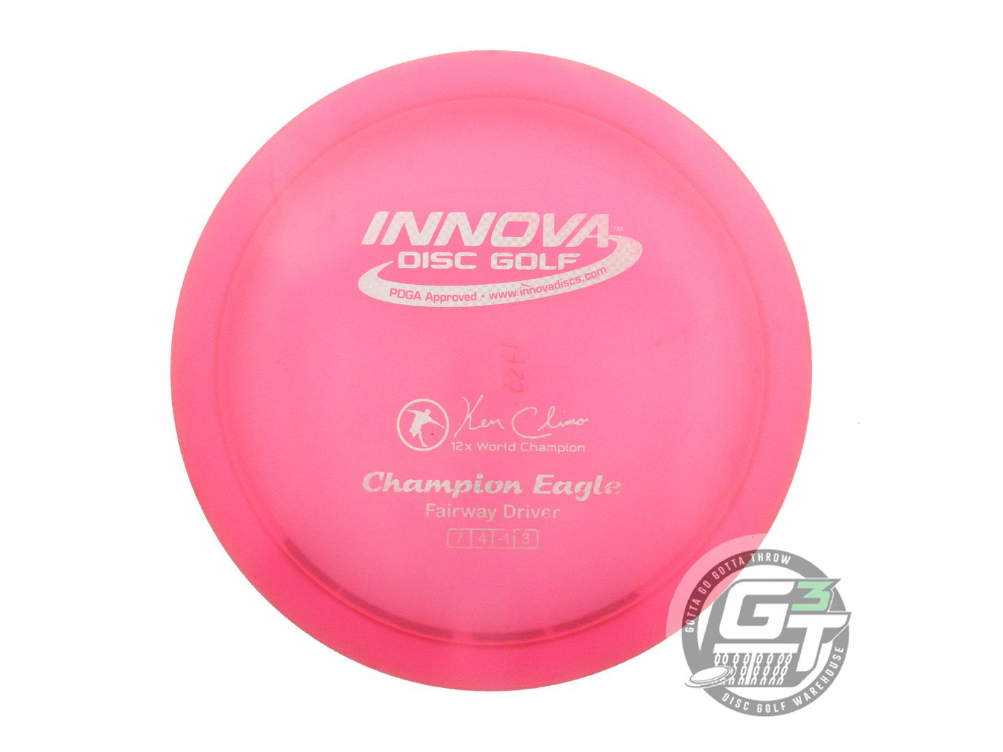 USED Innova Champion Eagle 174g Pink Silver Weave Foil Fairway Driver Golf Disc