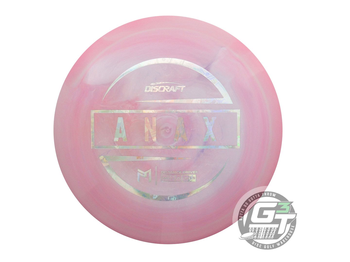 NOS Discraft [McBETH] SIGNED ESP Anax 175g Pink-Gray Driver Golf Disc