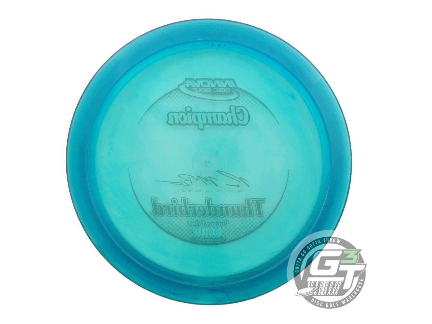 USED Innova [McBETH 3X] Champion Thunderbird 174g Teal PUDDLE TOP Driver Disc