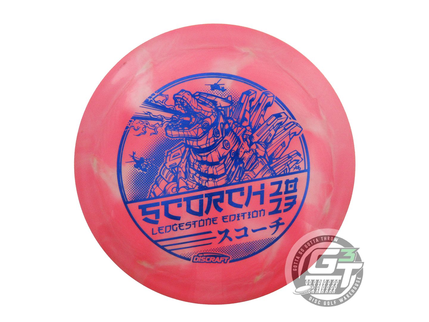 USED Discraft [LEDGESTONE] Swirly ESP Scorch 175g Pink Blue Foil Driver Disc