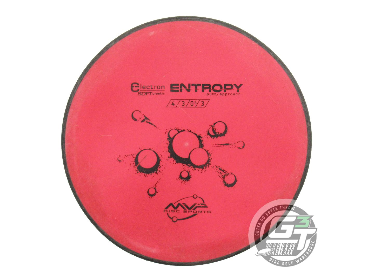 USED MVP Disc Sports Electron Soft Entropy 171g Red WARPED Putter Disc