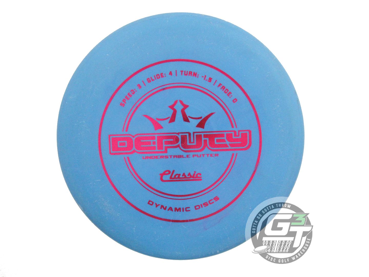 USED Dynamic Discs Classic Hard Deputy 173g Blue Red Foil Putter Golf Disc