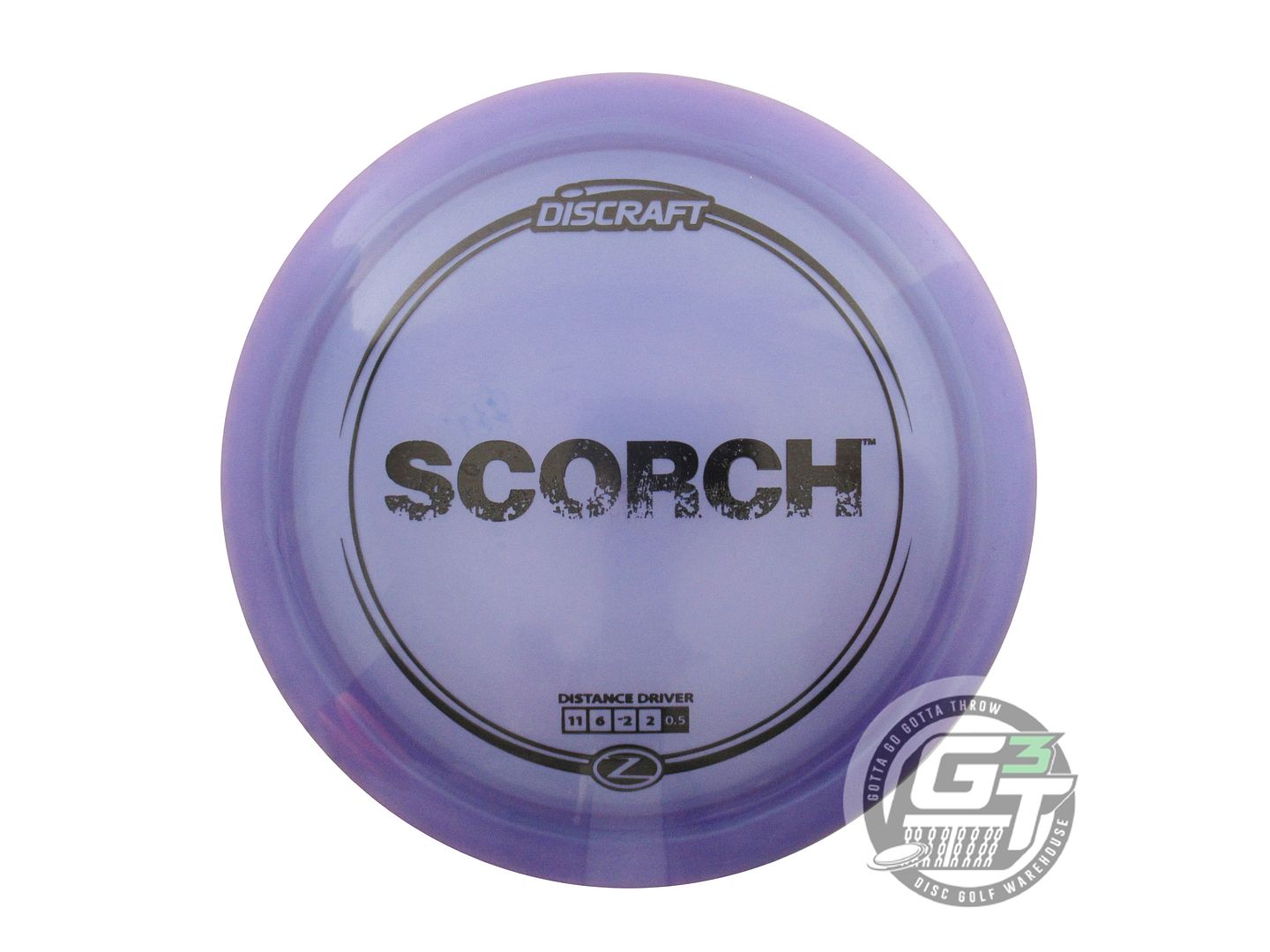 USED Discraft Z Scorch 174g Purple Black Stamp Distance Driver Golf Disc