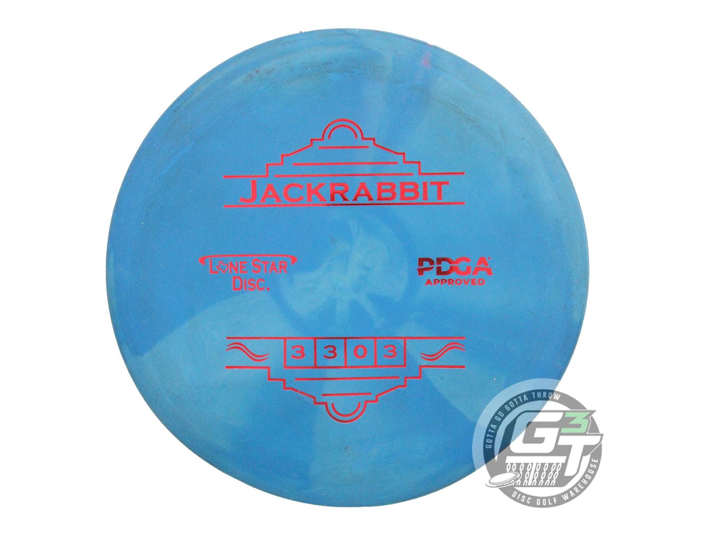 USED Lone Star Victor 1 Jack Rabbit 174g Blue Red Foil WARPED Putter Golf Disc