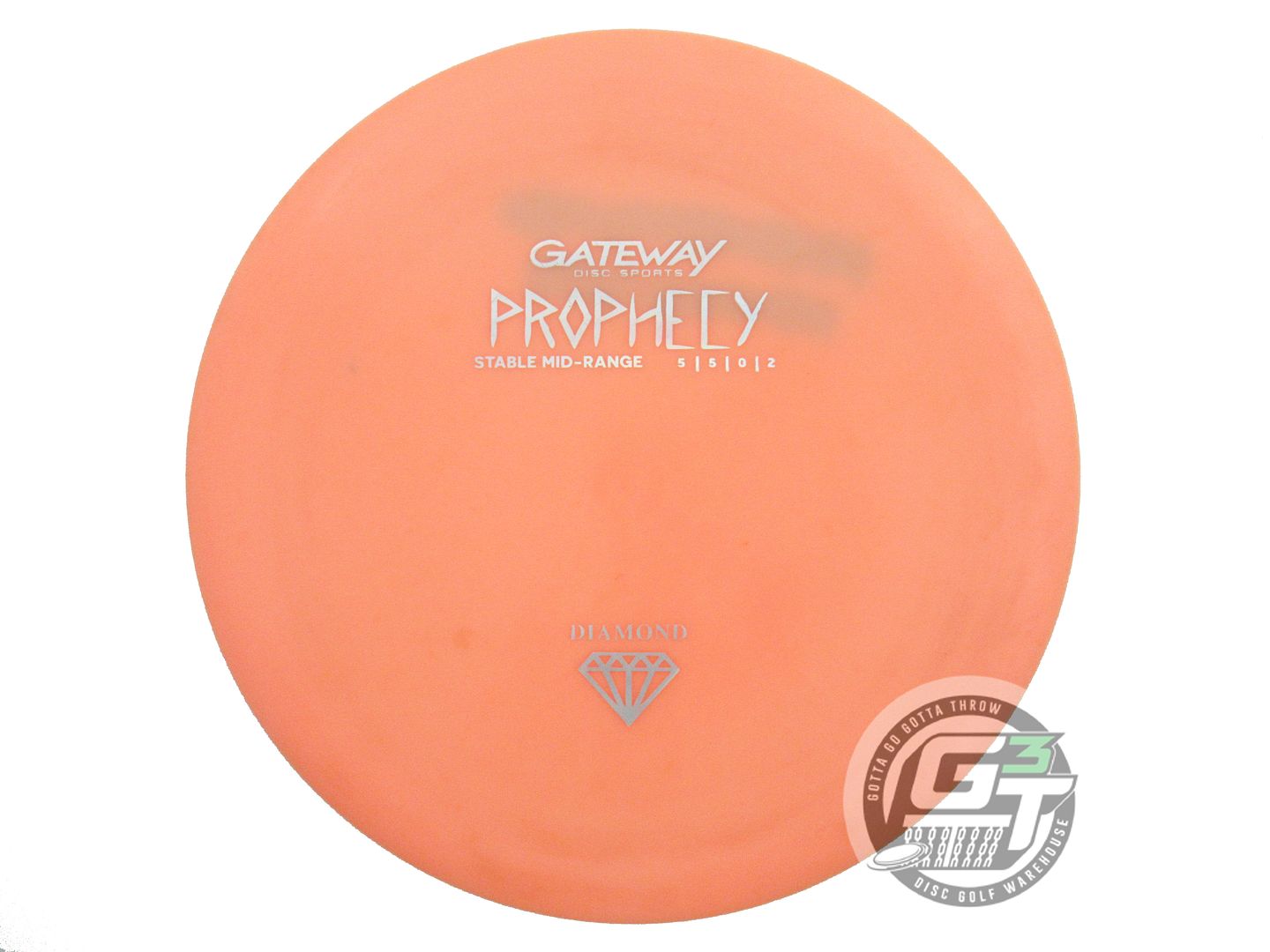 USED Gateway Diamond Prophecy 183g Orange Silver Holo Foil Midrange Golf Disc