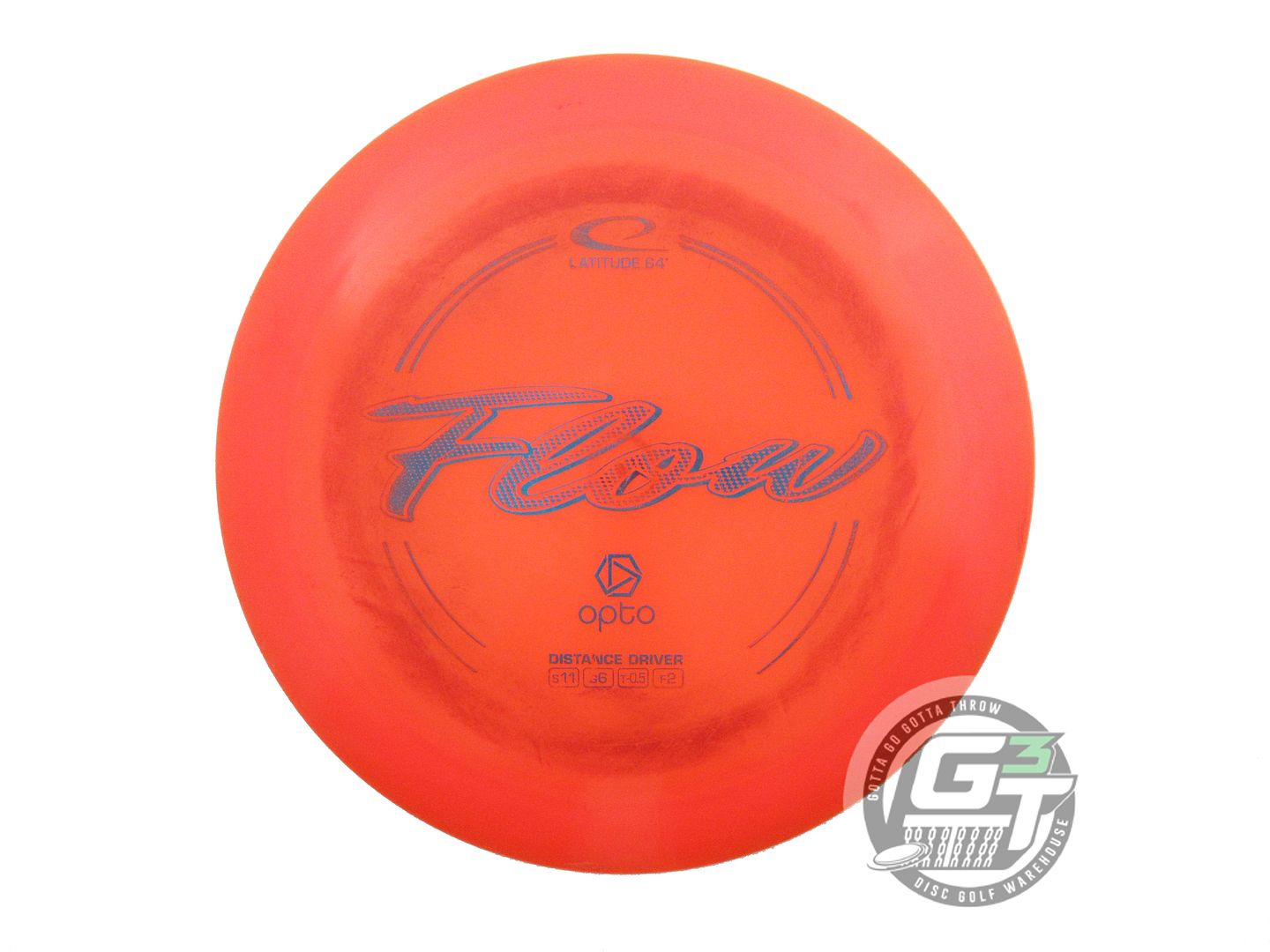 USED Latitude 64 Opto Flow 175g Orange Blue Foil Distance Driver Golf Disc
