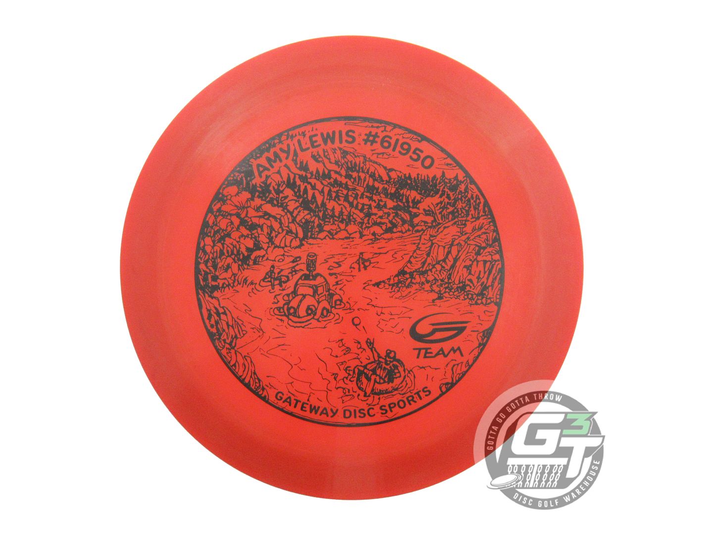 USED TEAM Gateway [LEWIS] Diamond Ether 171g Red Black Stamp Driver Golf Disc