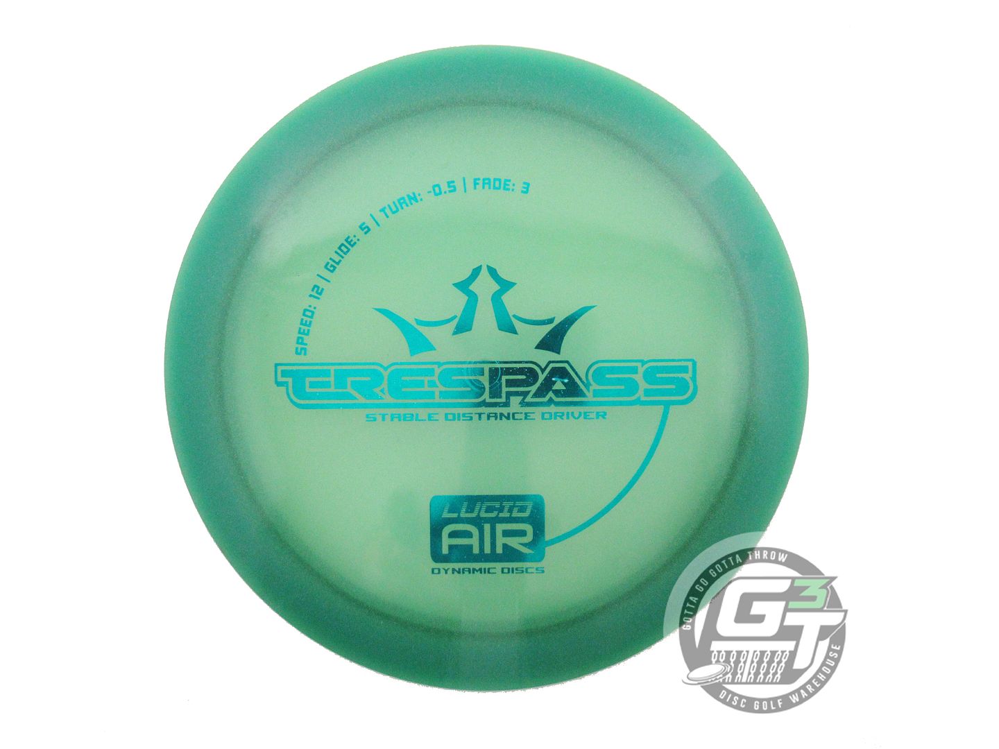 USED Dynamic Discs Lucid AIR Trespass 158g Green Teal Foil Distance Driver Disc