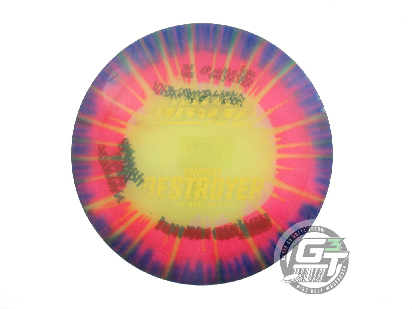 USED Innova I-DYE Champion Destroyer 175g Blue Burst Distance Driver Golf Disc
