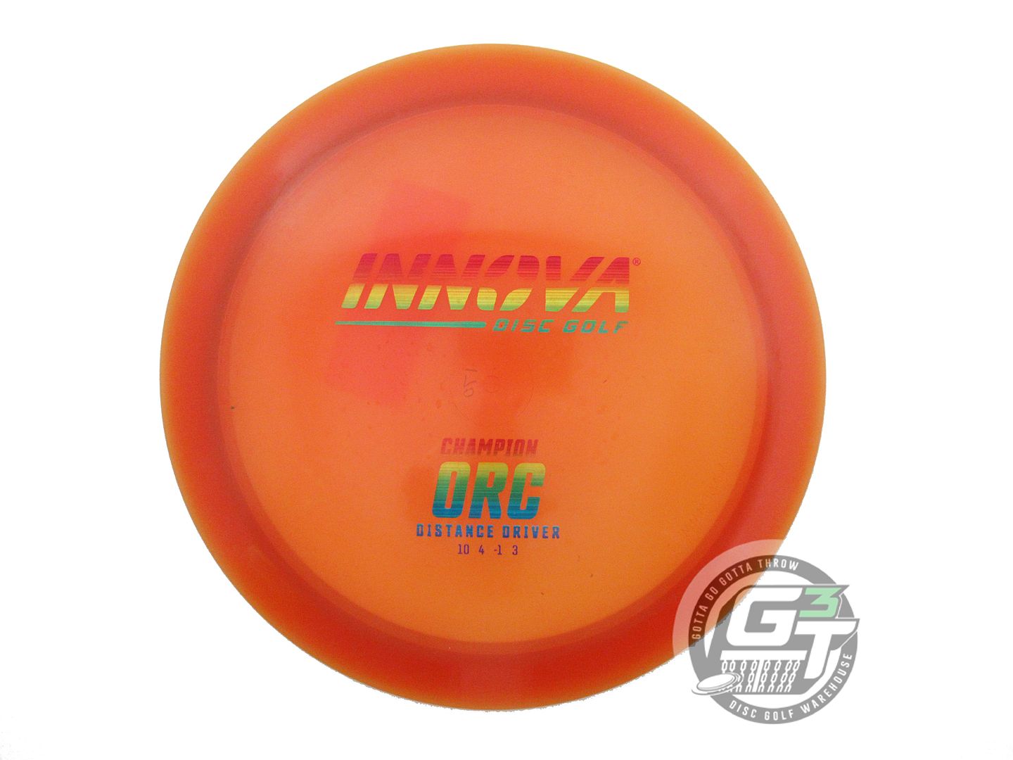 USED Innova Champion Orc 170g Orange Rainbow Laser Foil Distance Driver Disc