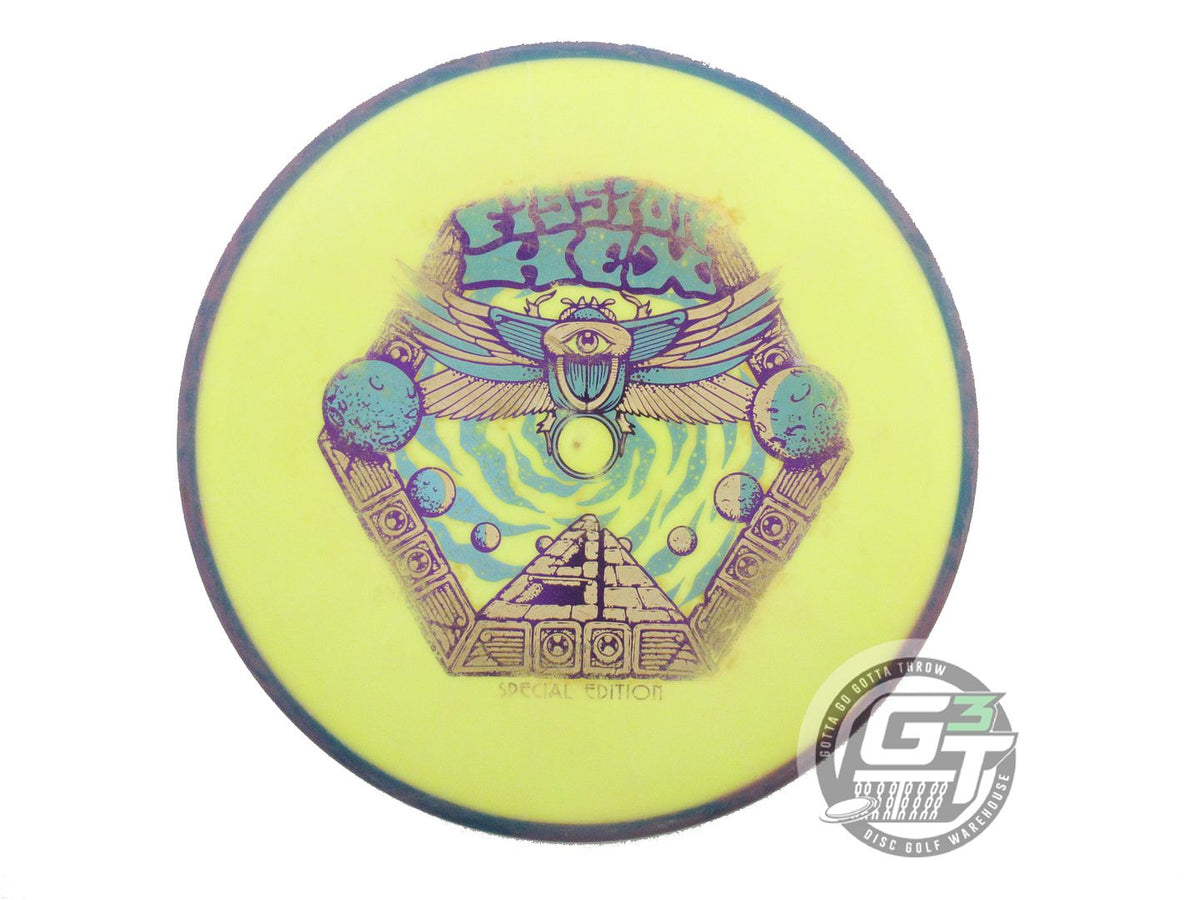 USED Axiom Discs [SE] Fission Hex 177g Yellow Purple Rim Midrange Golf Disc