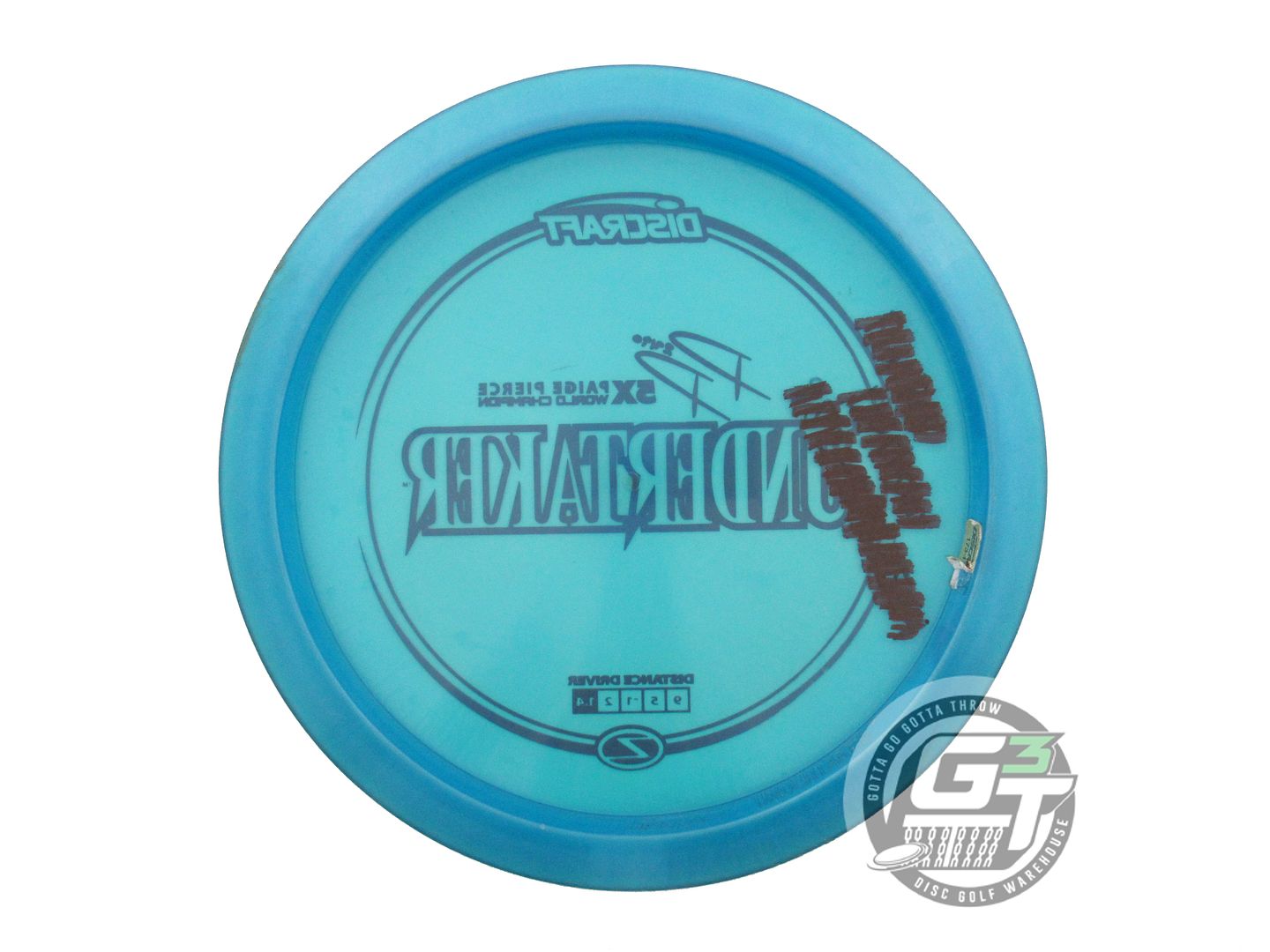 USED Discraft [PIERCE] Z Undertaker 174g Blue Black Stamp Distance Driver Disc