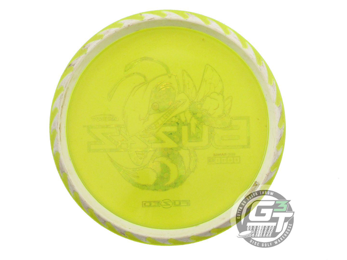 USED Discraft FuZed BuzzzSaw Buzzz 179g Yellow Pink Flower Foil Midrange Disc