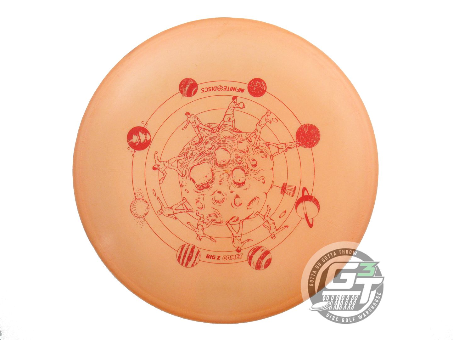 USED Discraft Big Z Comet 180g Orange Red Foil Midrange Golf Disc