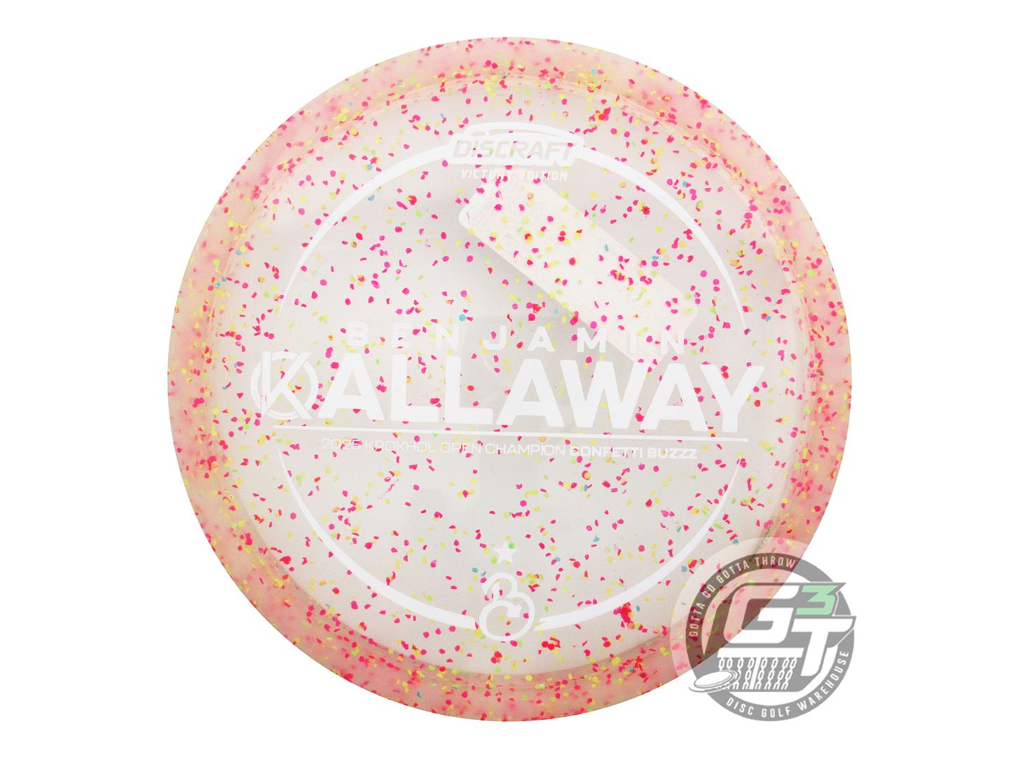 Discraft Limited Edition Victory Edition 2025 Krokhol Open Champion Ben Callaway Confetti Elite Z Buzzz Midrange Golf Disc (Individually Listed)